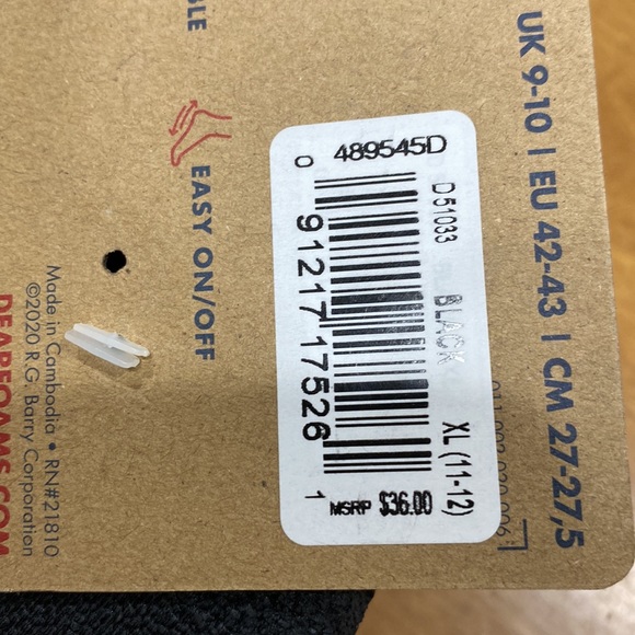 NWT. Dearfoam, women’s size 11-12, slippers. - Picture 10 of 10